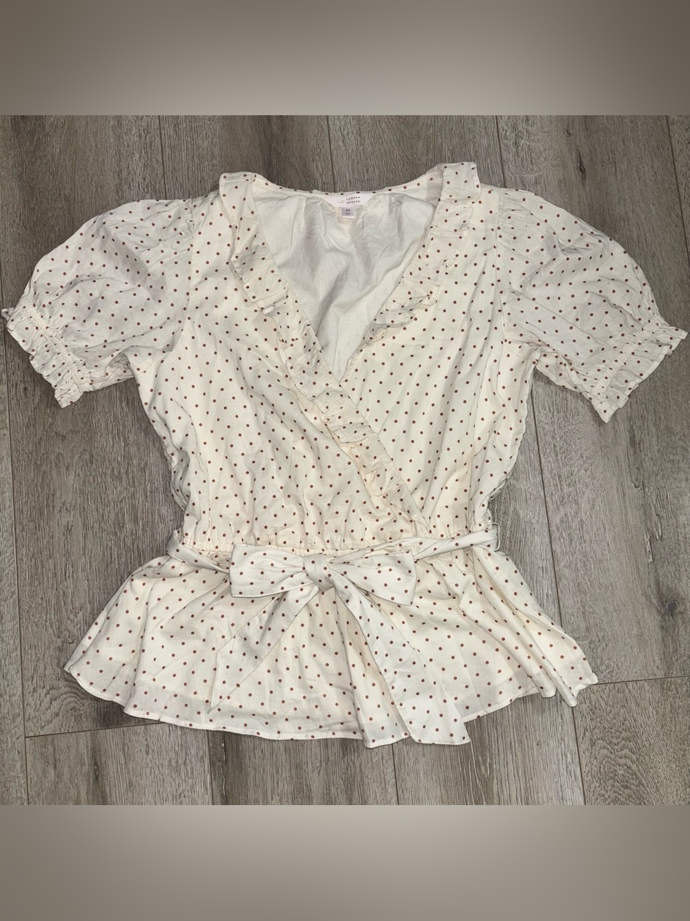 Cottagecore Polka Dot Top Women’s M Coquette Prairie Grandmacore Lauren Conrad